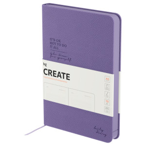 Ежедневник недатированный BG Create. Purple - А5 - 136 листов - Фиолетовый