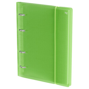Тетрадь на кольцах BG Neon с резинкой - А5 - 120 листов - Салатовая