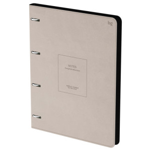 Тетрадь на кольцах BG Моно - А4 - 120 листов - Клетка - Бежевая