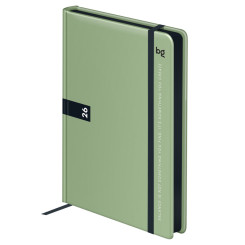 Ежедневник датированный BG Monochrome. Matcha на резинке - 176 листов - А6 - Мятный