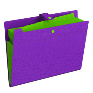 Папка-конверт Berlingo Your Way на кнопке - 12 отделений - А4