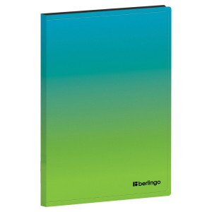 Папка пластиковая с пружинным скоросшивателем Berlingo Radiance - А4 - Голубой/зелёный