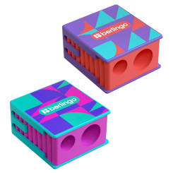 Точилка пластиковая Berlingo Neonometry - 2 отверстия - Ассорти