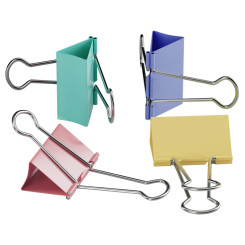 Зажимы для бумаг Berlingo - 32 мм - Цветные