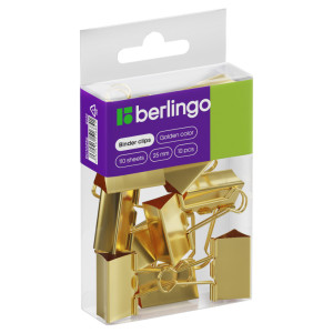 Зажим для бумаг Berlingo - 25 мм - Золотистый
