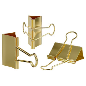 Зажим для бумаг Berlingo - 25 мм - Золотистый