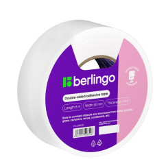 Скотч двусторонний Berlingo - Вспененный полиэтилен - 50 мм*8 м - Белый Скотч двусторонний Berlingo - Вспененный полиэтилен - 50 мм*8 м - Белый