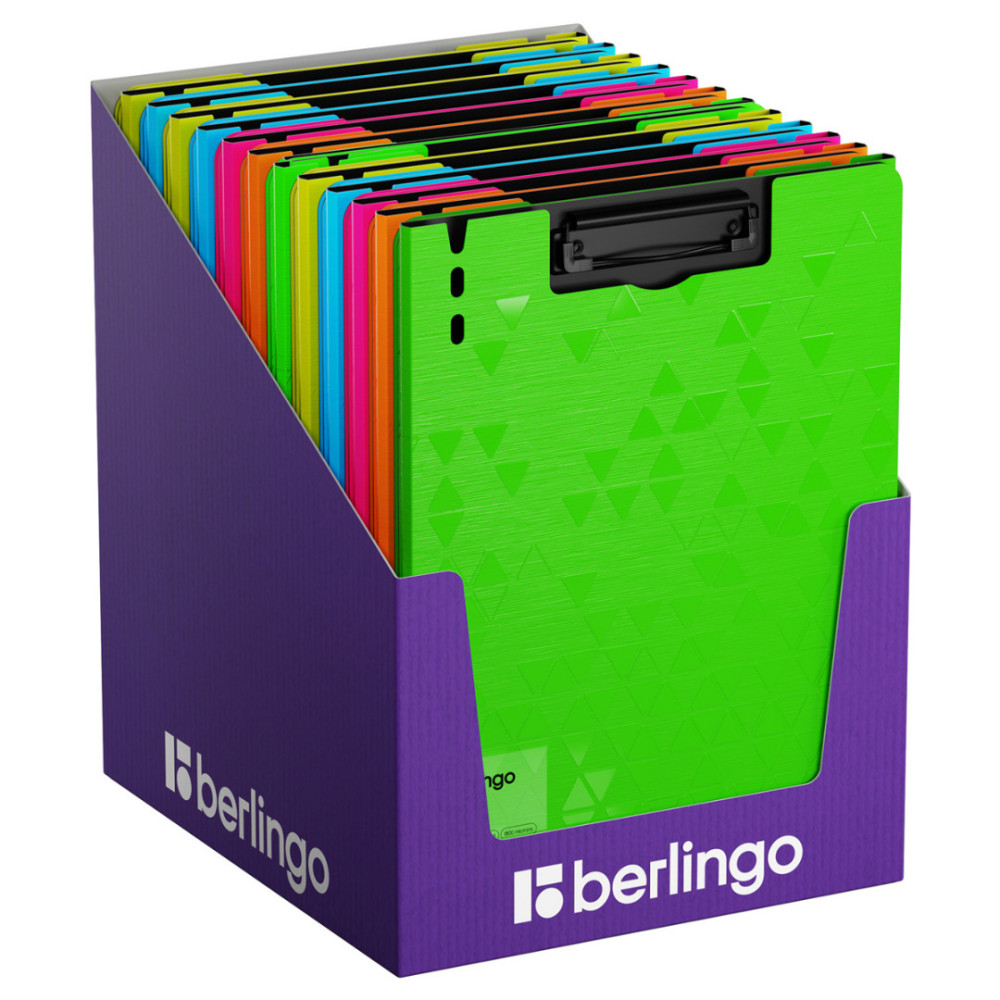 Папка-планшет с зажимом Berlingo Neon - А4 - Пластик - Ассорти Папка-планшет с зажимом Berlingo Neon - А4 - Пластик - Ассорти