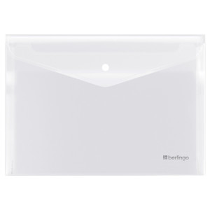 Папка-конверт Berlingo No Secret на кнопке - 200 мкм - А4 - Прозрачная