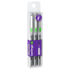 Набор линеров пигментных Berlingo Precision - 3 шт - Чёрные