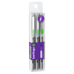 Набор линеров пигментных Berlingo Precision - 3 шт - Чёрные
