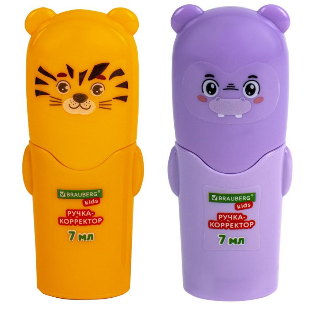 Корректор-ручка Brauberg Kids Зверята - 7 мл - Металлический наконечник Корректор-ручка Brauberg Kids Зверята - 7 мл - Металлический наконечник
