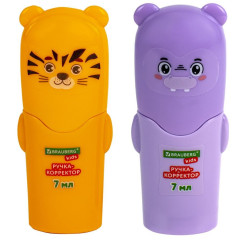Корректор-ручка Brauberg Kids Зверята - 7 мл - Металлический наконечник Корректор-ручка Brauberg Kids Зверята - 7 мл - Металлический наконечник