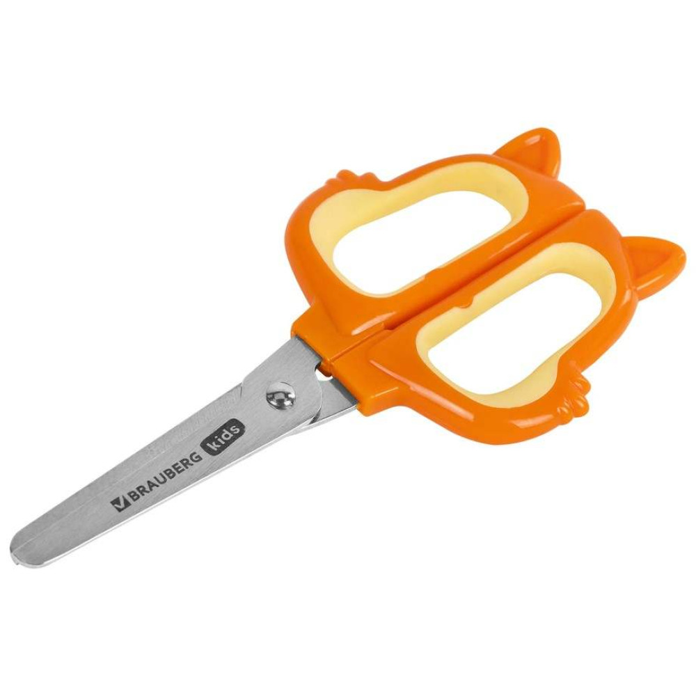 Ножницы Brauberg Kids Белочка с чехлом - 130 мм Ножницы Brauberg Kids Белочка с чехлом - 130 мм