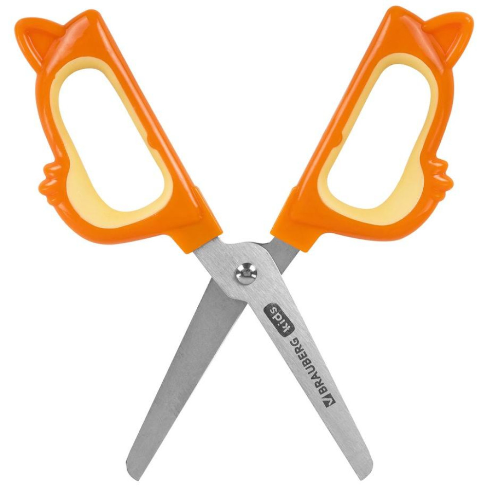Ножницы Brauberg Kids Белочка с чехлом - 130 мм Ножницы Brauberg Kids Белочка с чехлом - 130 мм