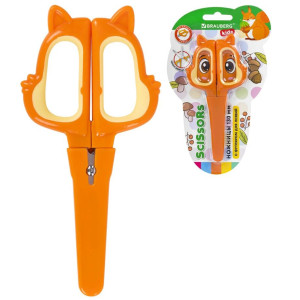 Ножницы Brauberg Kids Белочка с чехлом - 130 мм