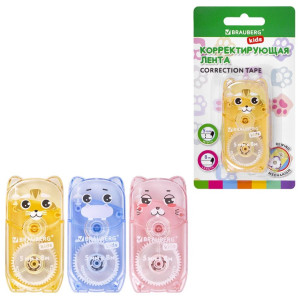 Корректирующий роллер Brauberg Kids Зверята - 5 мм * 8 м