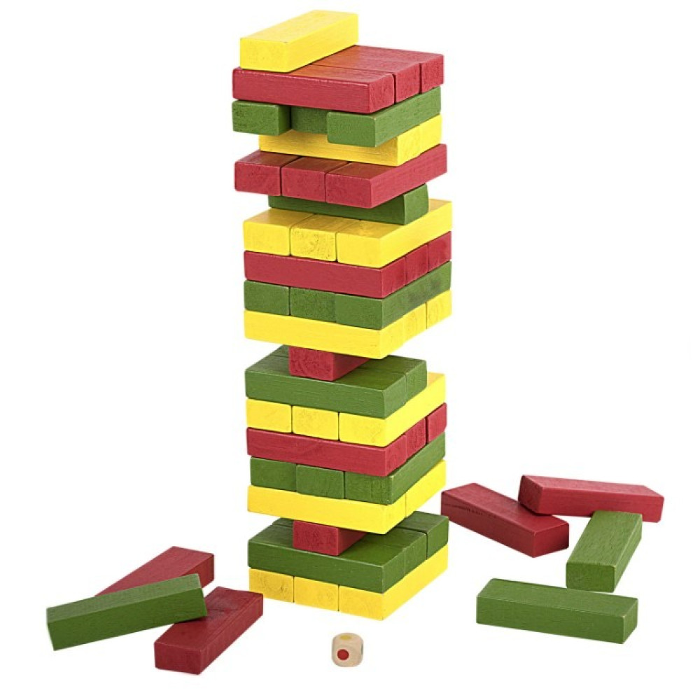 Игра настольная Brauberg Hobby Цветная Башня - 54 бруска Игра настольная Brauberg Hobby Цветная Башня - 54 бруска