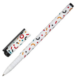 Ручка шариковая Brauberg Soft Touch Grip Confetti - 0,7 мм - Синяя