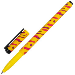 Ручка шариковая Brauberg Soft Touch Grip Lines - 0,7 мм - Синяя