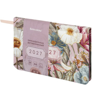 Еженедельник датированный 2027 Brauberg Vista Meadow - А6 - 64 л