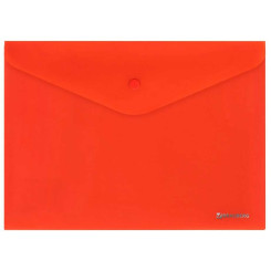 Папка-конверт Brauberg Super на кнопке - 200 мкм - А4 - Красная