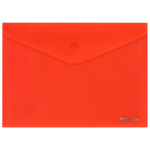 Папка-конверт Brauberg Super на кнопке - 200 мкм - А4 - Красная