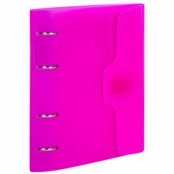 Тетрадь на кольцах Brauberg с разделителями, на липучке - А5 - 120 листов - Клетка - Розовая