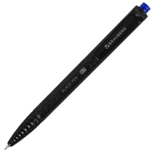 Авторучка шариковая Brauberg Black Pen RT - 0,7 мм - Синяя