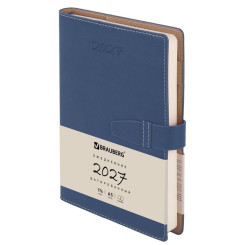 Ежедневник датированный 2027 Brauberg Journal - А5 - 176л - Синий