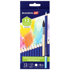 Набор акварельных карандашей Brauberg Art Classic - 12 цветов