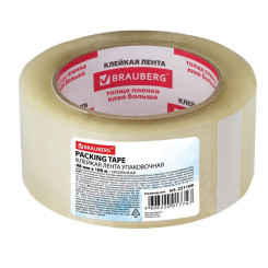 Скотч упаковочный Brauberg- 48 мм*100 м - Прозрачный