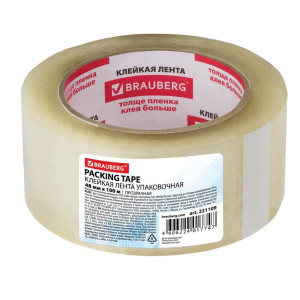 Скотч упаковочный Brauberg- 48 мм*100 м - Прозрачный