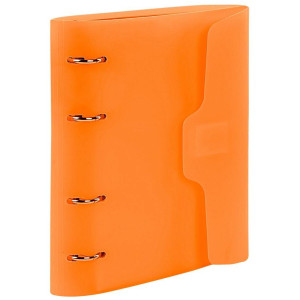 Тетрадь на кольцах Brauberg с разделителями, на липучке - А5 - 120 листов - Клетка - Оранжевая