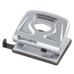 Дырокол Brauberg Metallic - 20л - Серебристый