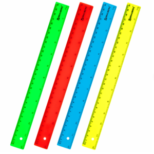 Линейка пластиковая Brauberg - 30 см - Ассорти