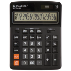 Калькулятор настольный Brauberg Extra -16-BK - 16 разрядов - Чёрный