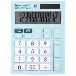 Калькулятор настольный Brauberg Ultra Pastel-12-LB - 12 разрядов - Голубой Калькулятор настольный Brauberg Ultra Pastel-12-LB - 12 разрядов - Голубой