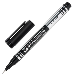 Маркер перманентный Brauberg Jet - 0,5 мм - Черный