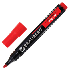 Маркер перманентный Brauberg Contract - 3 мм - Красный