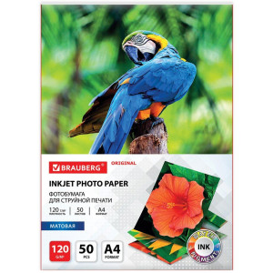 Фотобумага Brauberg Original - А4 - Матовая - Односторонняя - 120 г/кв. м - 50 листов