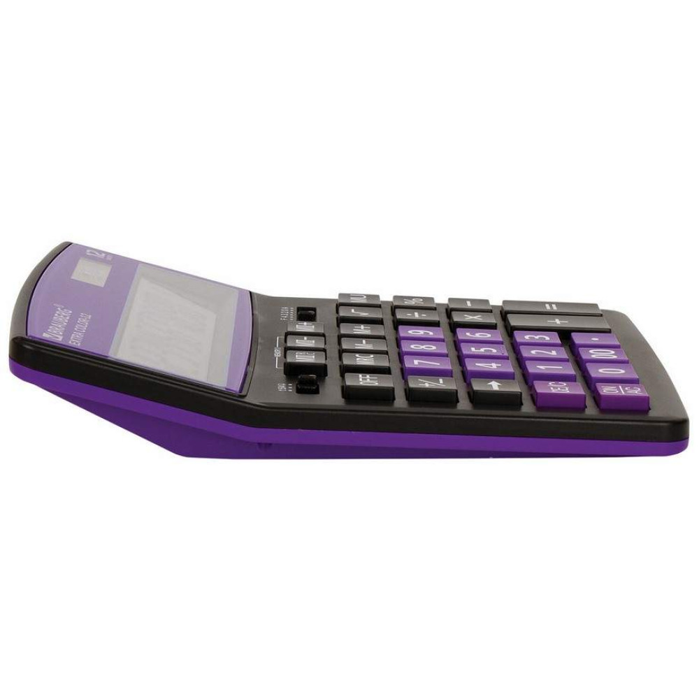 Калькулятор настольный Brauberg Extra Color-12-BKPR - 12 разрядов - Чёрно-фиолетовый Калькулятор настольный Brauberg Extra Color-12-BKPR - 12 разрядов - Чёрно-фиолетовый