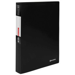 Папка пластиковая Brauberg Office - 80 файлов - 800 мкм - Чёрная