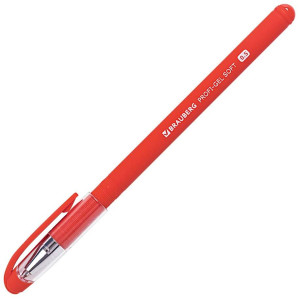 Ручка гелевая Brauberg Profi-Gel Soft - 0,5 мм - Красная