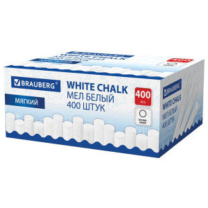 Мел школьный Brauberg - Круглый - Белый - 400 шт