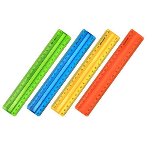Линейка пластиковая с держателем Brauberg Neon - 20 см