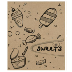 Тетрадь Гознак Сладости - А5 - 96 листов - Клетка