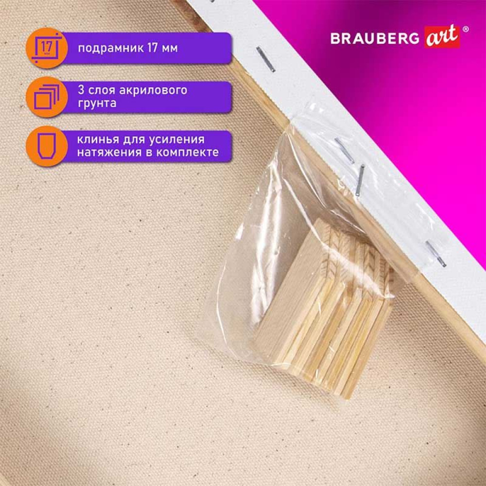 Холст на подрамнике Brauberg Art Debut - 40*50 см - Хлопок Холст на подрамнике Brauberg Art Debut - 40*50 см - Хлопок