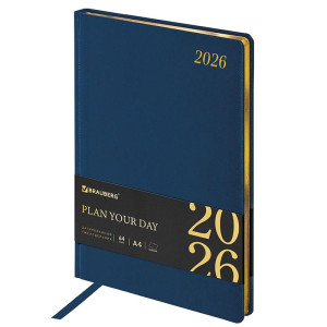 Еженедельник датированный Brauberg Iguana - А4 - 64 л - Синий