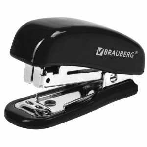 Степлер mini с антистеплером Brauberg Classic - №10 - 12 листов - Черный
